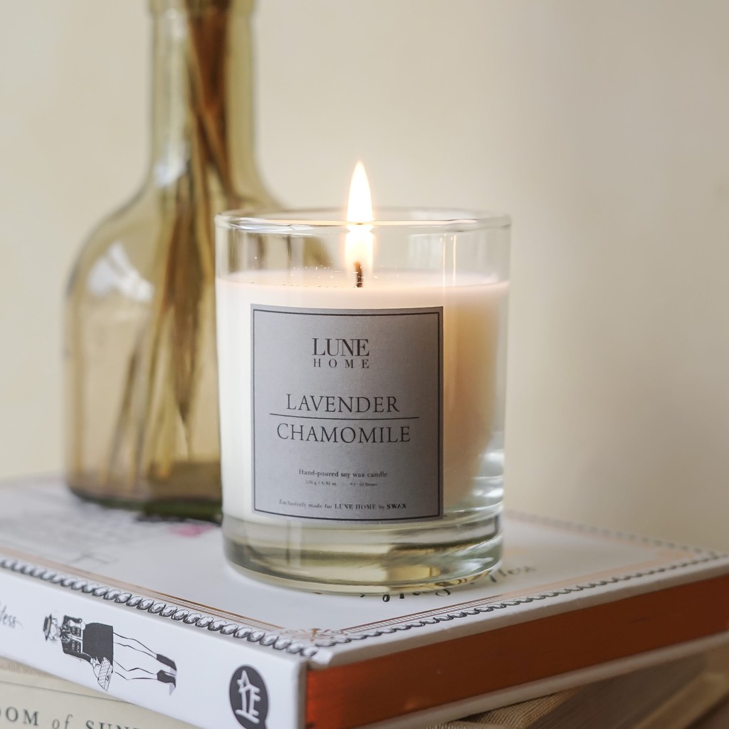 Lune Home Scented Aromatherapy Candles (lavender & Amp; Chamomile