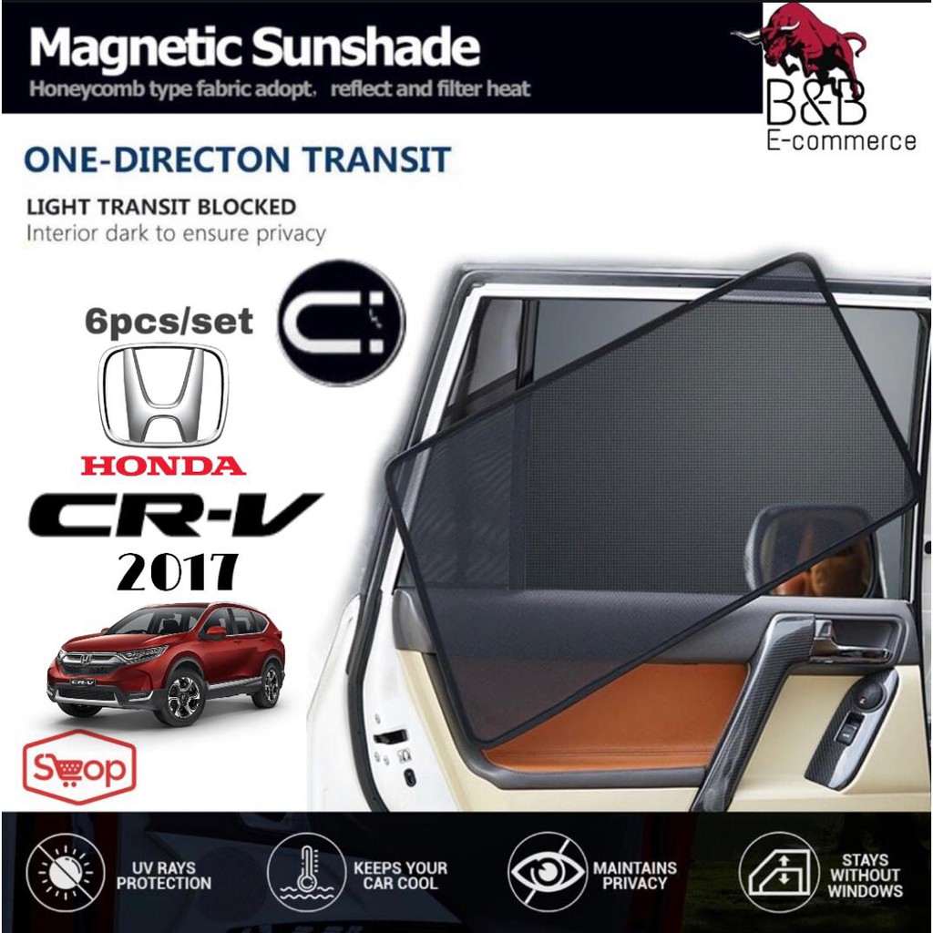 Sunshade compatible for Honda CRV 2017 2022 (6pcs) Shopee
