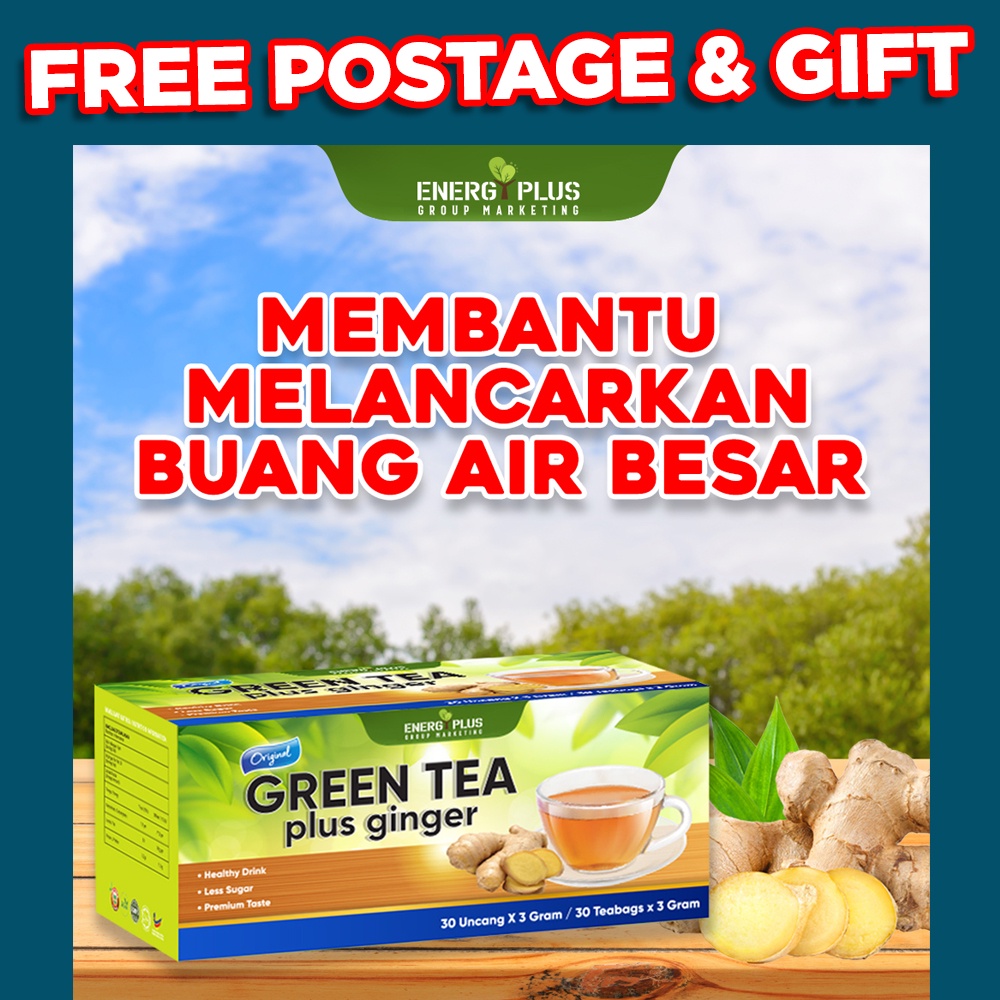 Green Tea Plus Ginger Kurus Detox Kenyang Lawas + Gift Shopee Malaysia