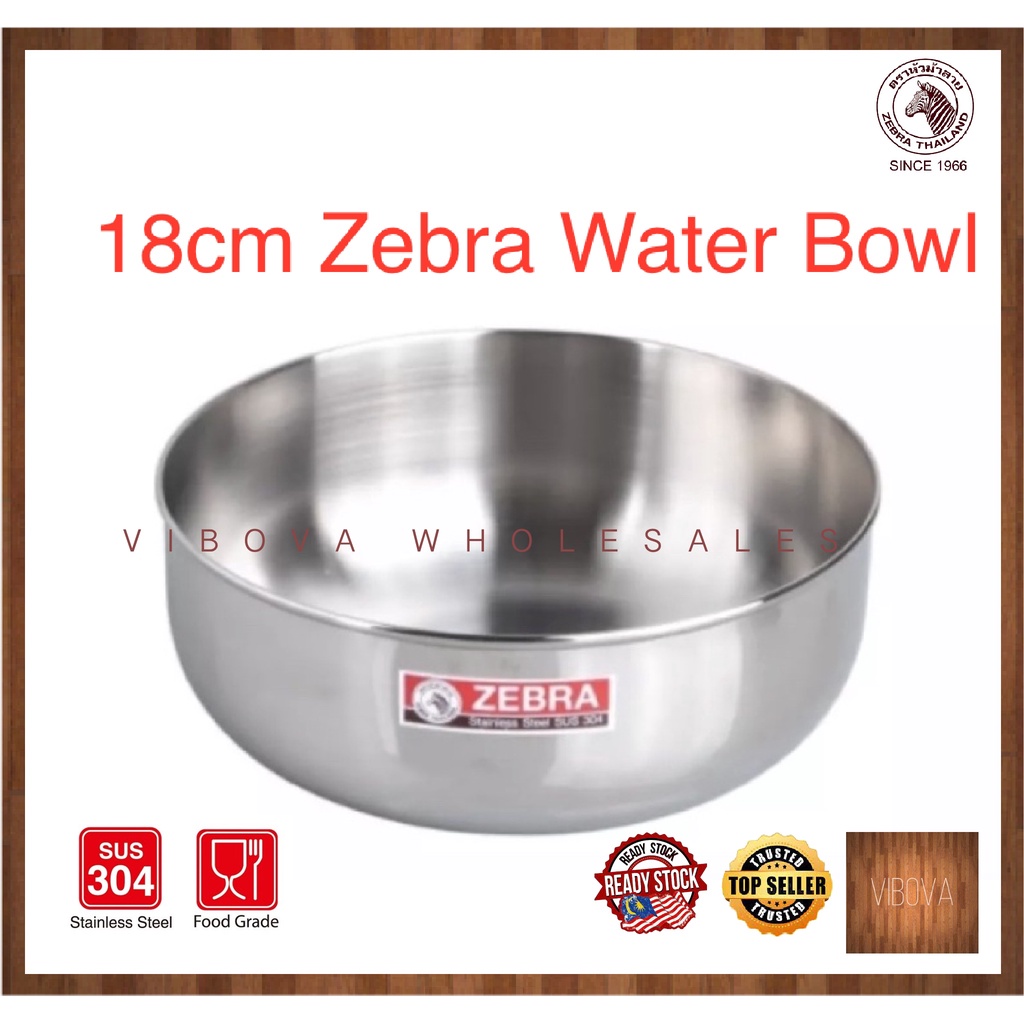 Zebra SUS304 S/Steel Water Bowl 18cm 泰国斑马牌炖盅18cm | Shopee Malaysia