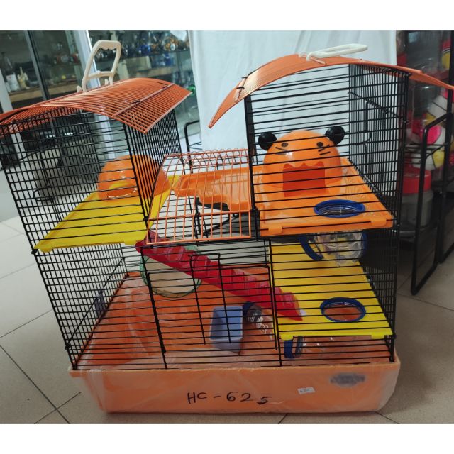 Orange hamster clearance cage