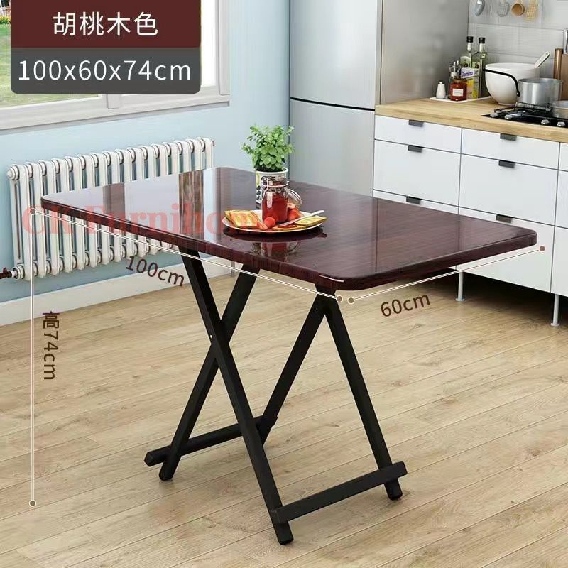Folding Portable Table Simple Square Home Dining Table Outdoor Garden Save Space Foldable Laptop Computer Desk 100X60X74CM