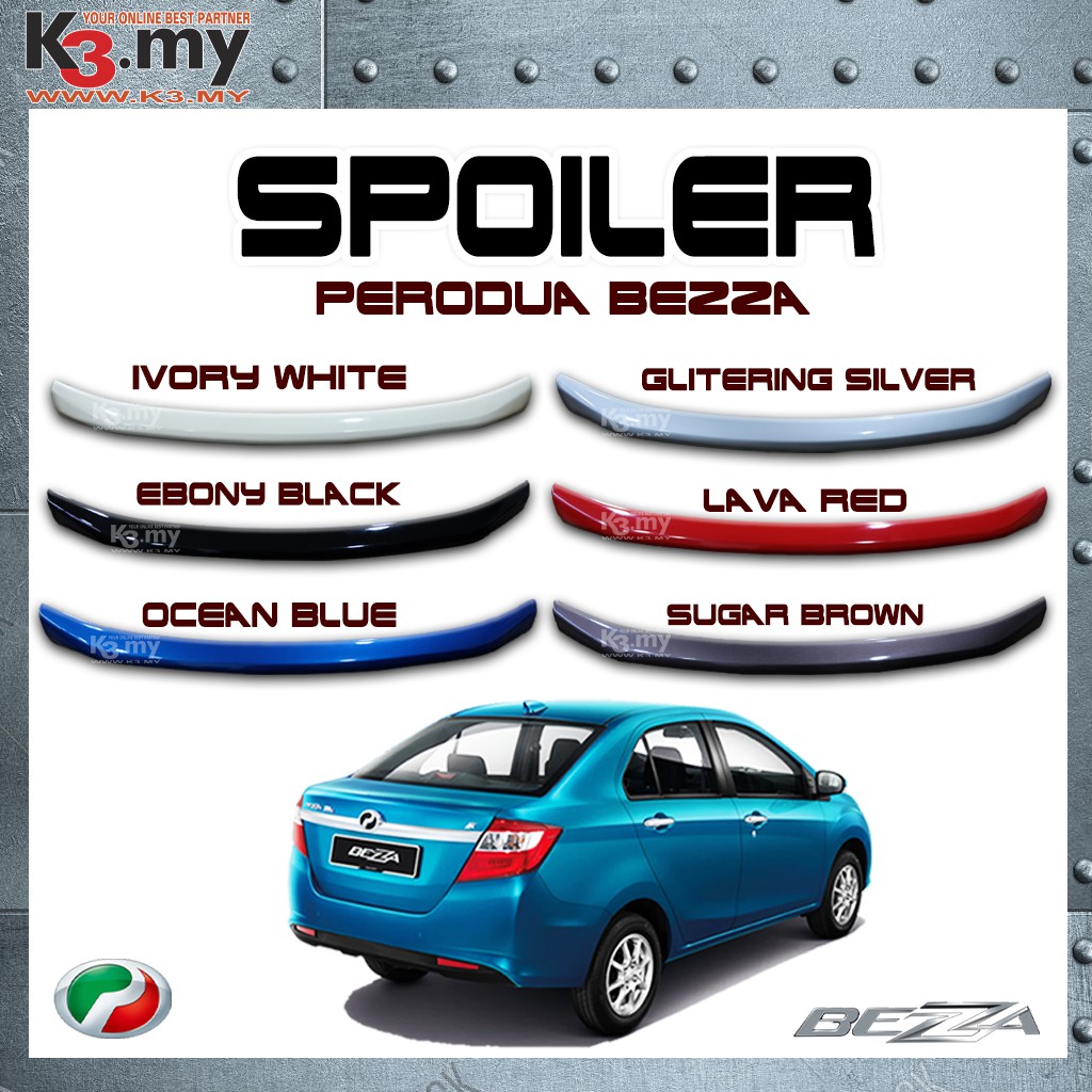 Perodua Bezza Gear Up Spoiler With Paint Shopee Malaysia