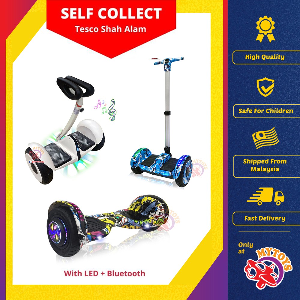 SELF COLLECTION 6.5 8 10 Hoverboard with Bluetooth LED Light Self Balancing Scooter Hover Board MYTOYS Shopee Malaysia