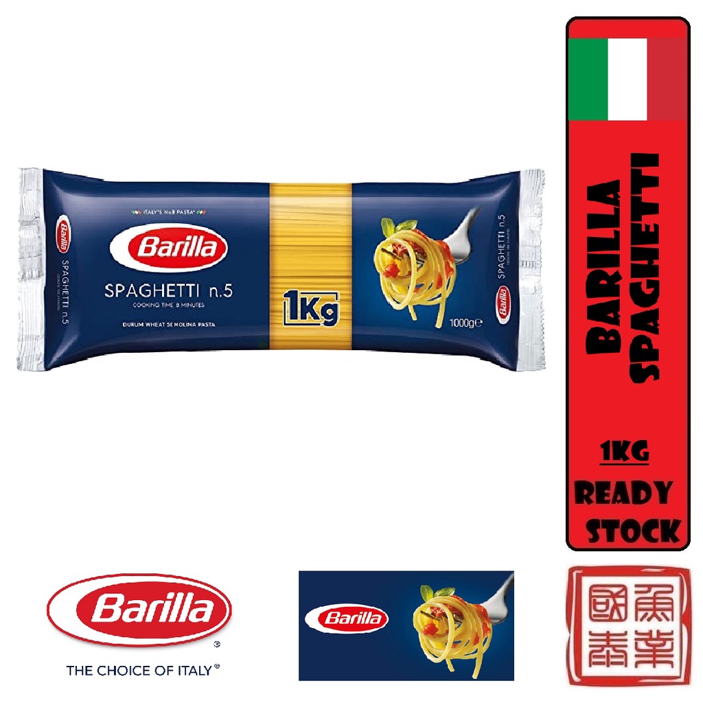 Barilla Spaghetti n.5 n5 1kg Pasta Halal Certified High Quality ...