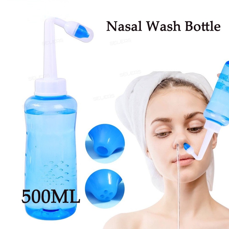 500ml Nasal Wash Bottle Nose Wash Sinus Allergies Relief Wash Cleaner ...