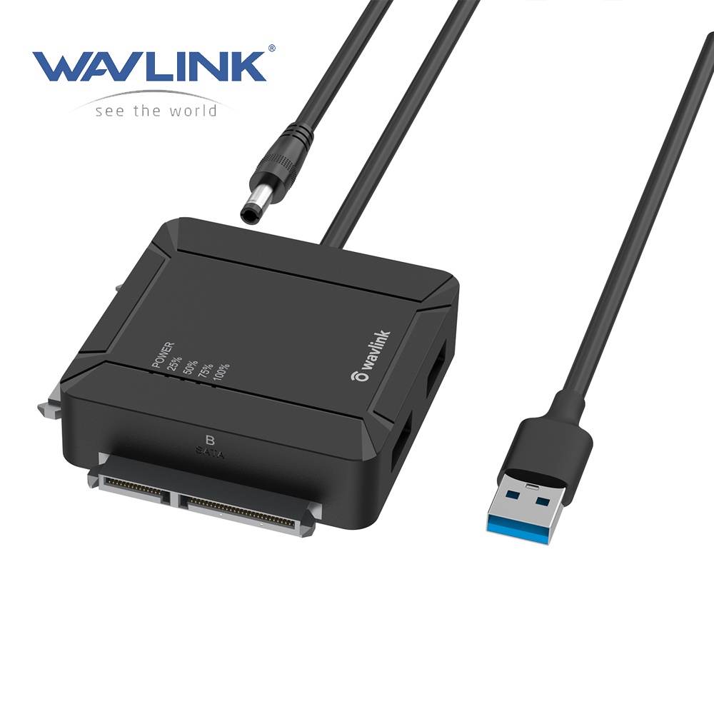 Wavlink usb 3 0 to dual bay sata adapter external 2 5 3 5 sata hard