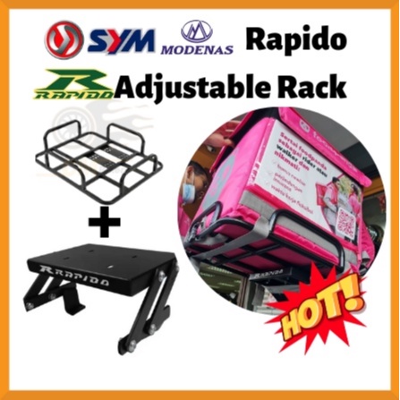 Rapido Adjustable Rack Bag Rack Besi For Delivery Bag Motor Sym