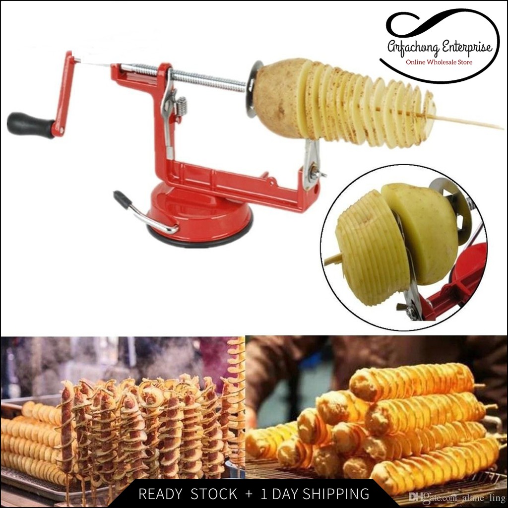 🔥Ready Stock🔥Spiral Potato Slicer mesin kentang putar potato roller