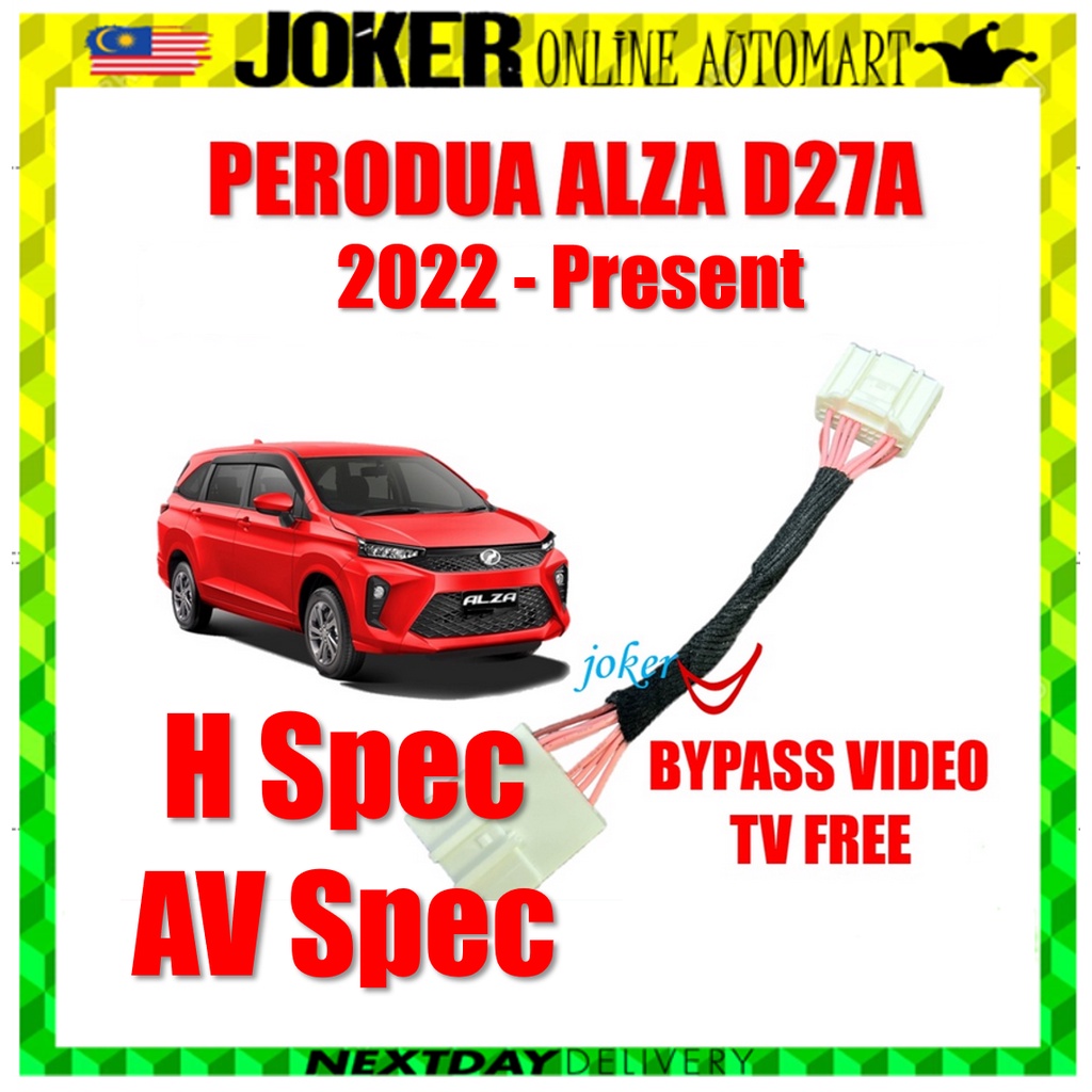 Perodua AXIA 2023 ALZA 2022 H / AV SPEC Socket TV Free Bypass Video In ...