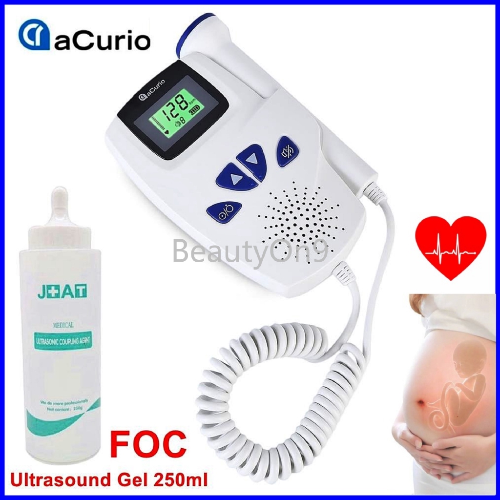 (LOCAL STOCK) aCurio Baby Heart Rate Monitor Pocket Fetal Doppler Home ...