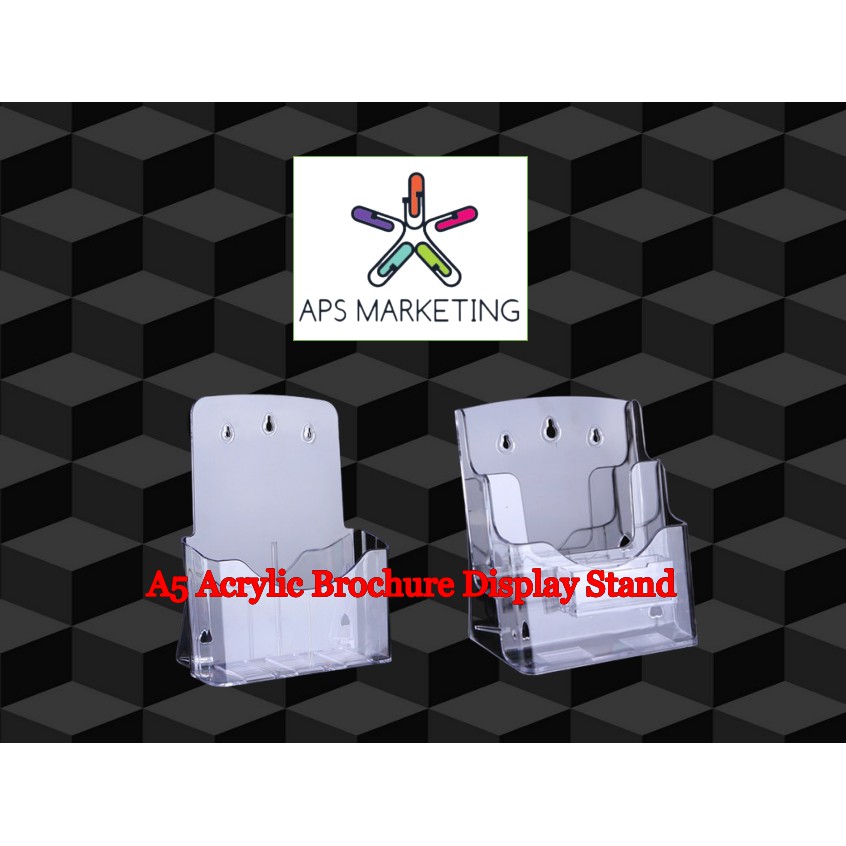A5 Acrylic Brochure Display Holder Racks Stand To Insert Leaflet ...