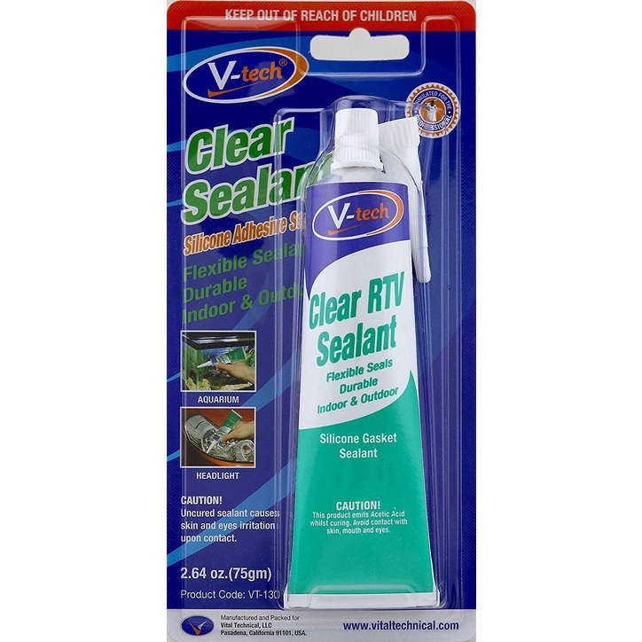 V-TECH VT-130(75GM)/VT-134 (32gm) CLEAR RTV SEALANT | Shopee Malaysia