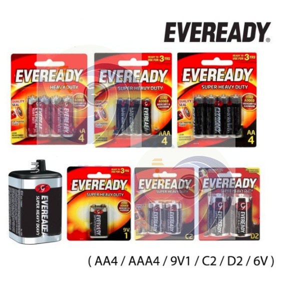 Local Stock Eveready Black Cat Super Heavy Duty Battery Gold Black Aa4 Aaa4 9v1 C2 7537