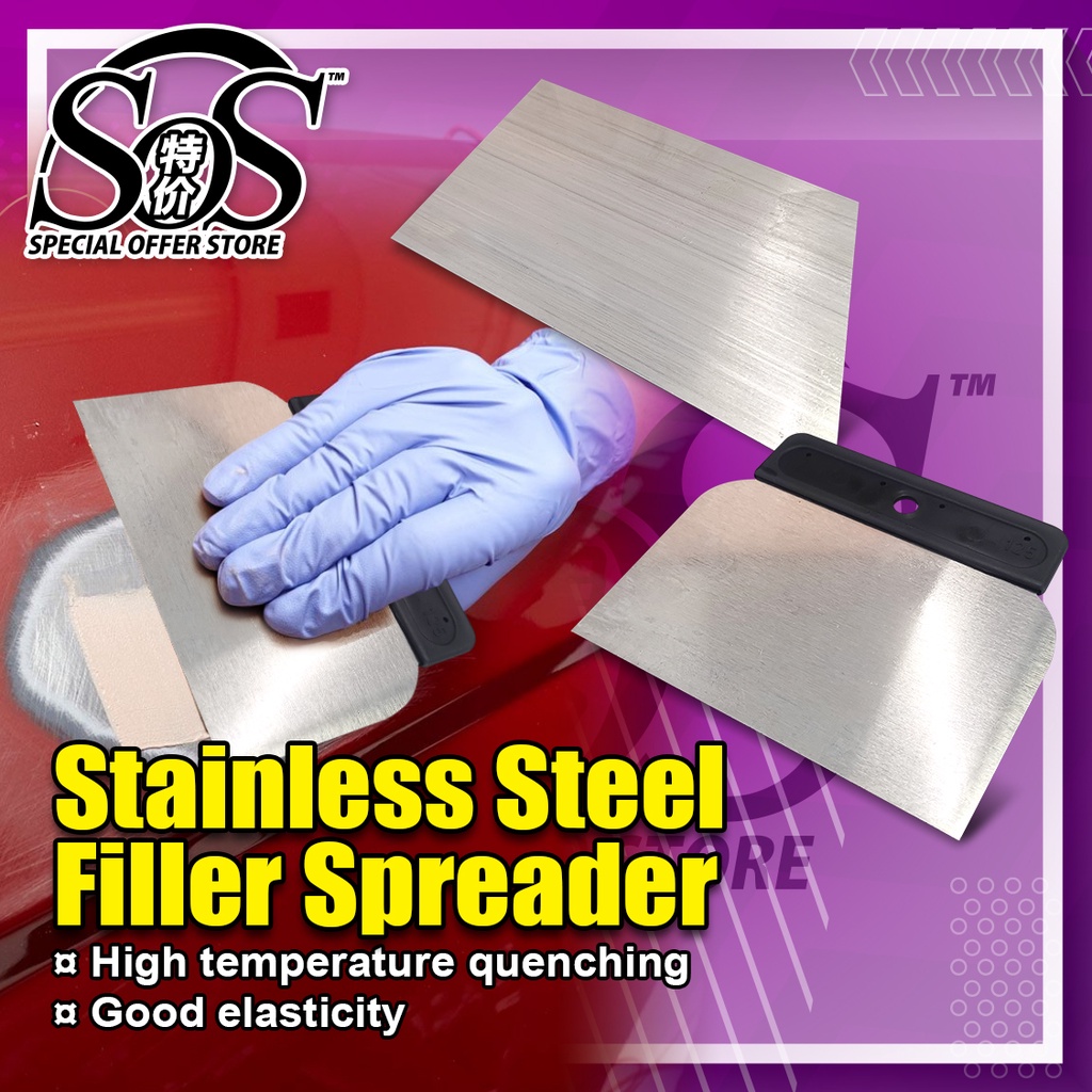 Stainless Steel Putty Scraper Putty Knife Mercury Plastic Putty ...