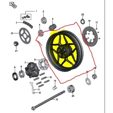 BAJAJ NS200 RS200 WHEEL RIM | Shopee Malaysia