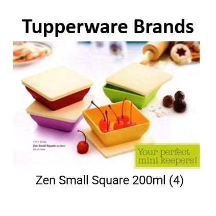 Tupperware Zen Square Small (4) 200ml | Shopee Malaysia