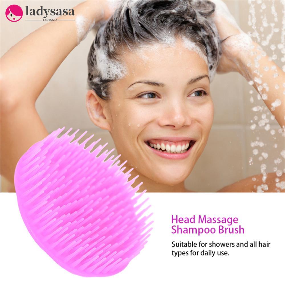 Ladysasa Silicone Handheld Hair Comb Hair Scalp Massage Brush Shower