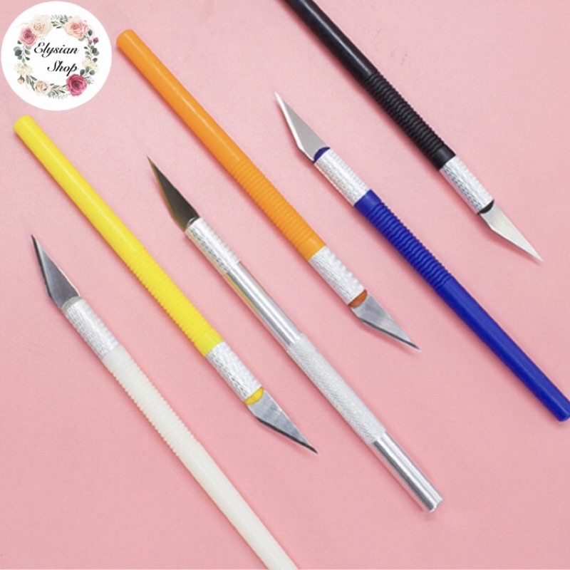 Art Pen Knife & Tweezer DIY Special Carving Engraving Utility Knife for Cutting Stickers Student