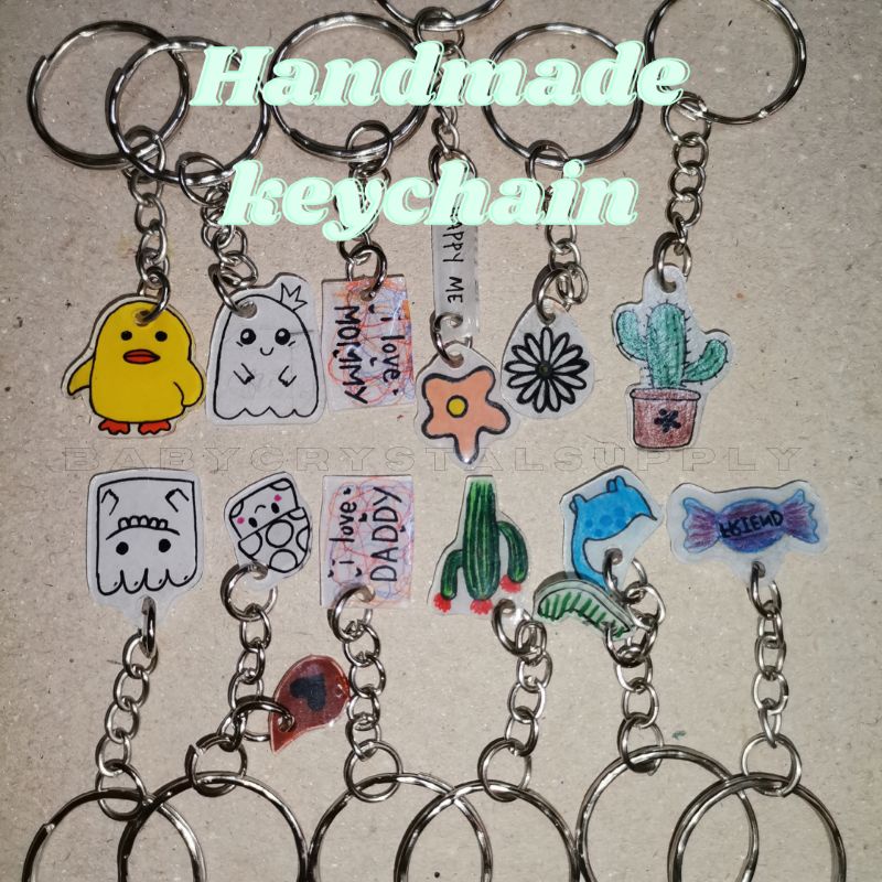 Shrink Homemade Plastic Keychains Keychain Plastic Charms Diy