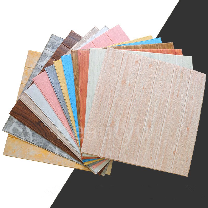 16 STYLE Wood Grain FOAM 3D Wallpaper sticker 70*70CM Self Adhesive ...