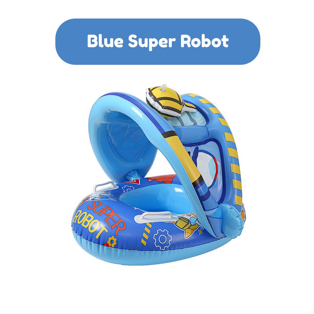 Realeos Unicorn Dino Robot Canopy Boat Inflatable Swimming Newborn Baby ...