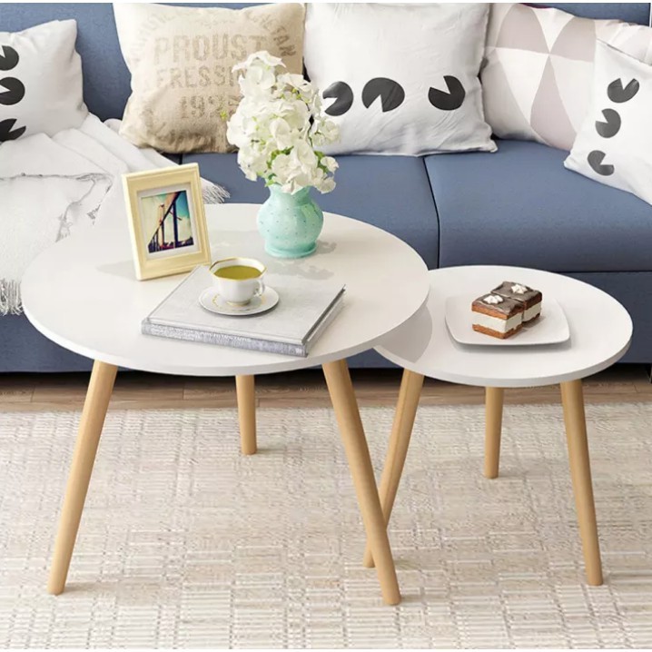 Nordic Wooden Coffee Table Side Table Table for Living Hall for Meja ...