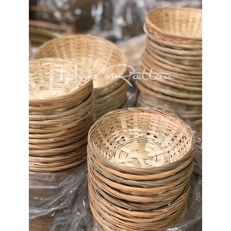 Basket bakul buluh / Fruit basket / Bakul claypot / Bamboo rattan ...