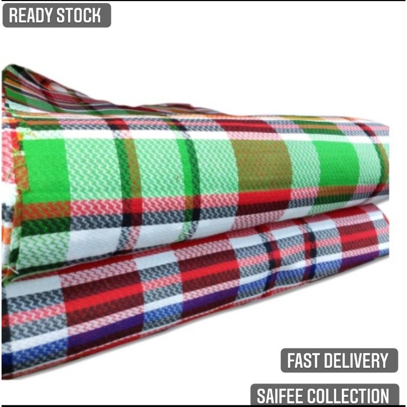 Kain Corak Petak 100% Cotton - Bidang 80