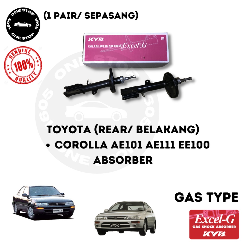 TOYOTA COROLLA AE101 AE111 EE100 SEG 1992-2000 BELAKANG KYB KAYABA ...