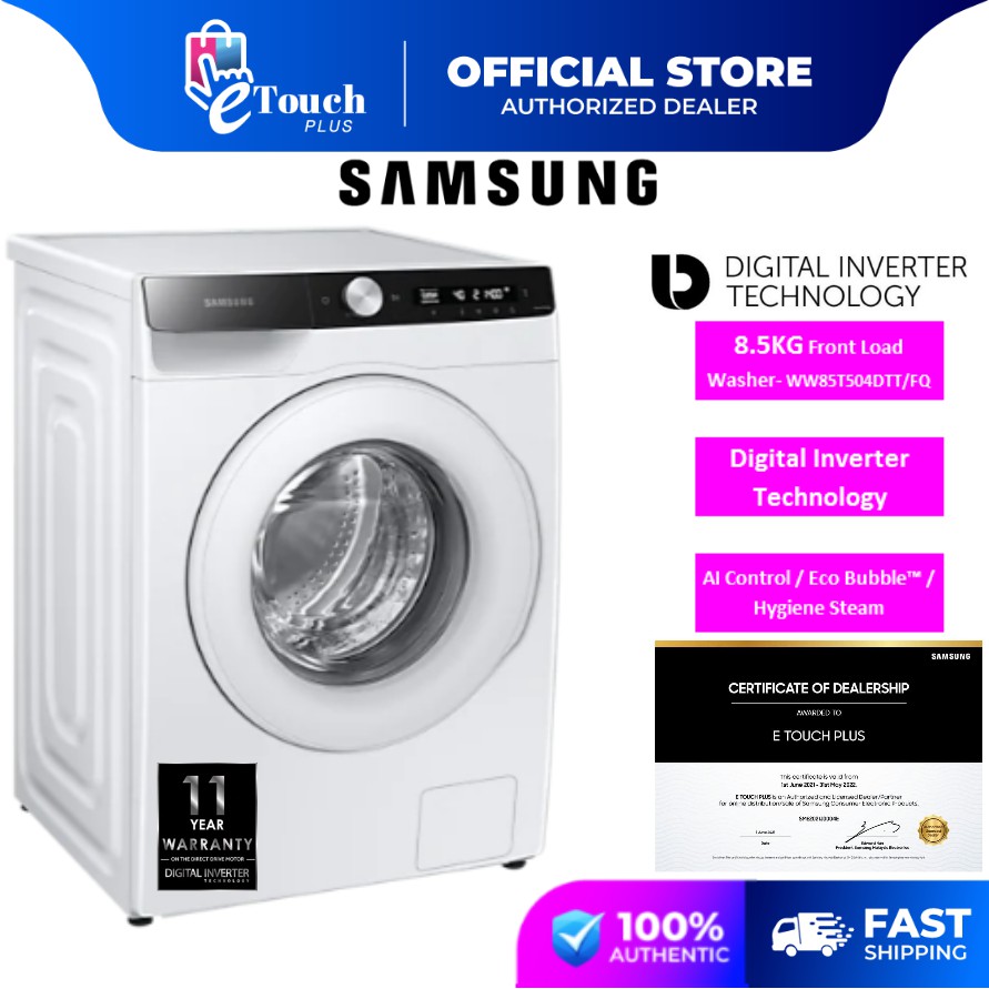 Samsung 8.5kg Front Load Washer Washing Machine With Ai Ecobubble ...