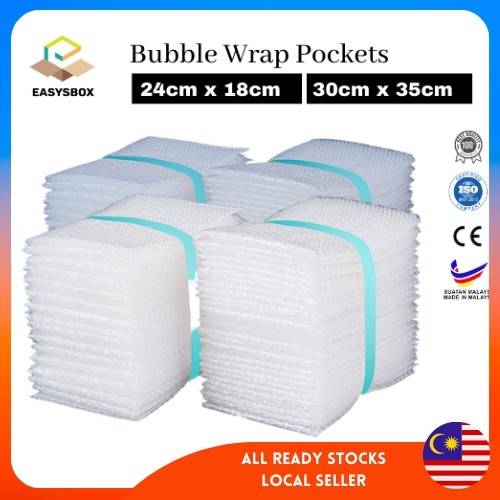 Bubble Wrap Pockets 10cm X 10cm 15cm X 15cm 15cm X 25cm 18cm X