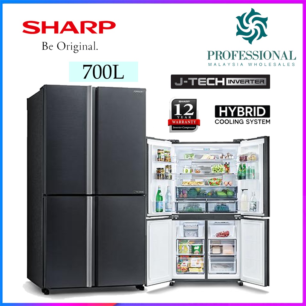 SHARP 4 Door J-Tech Inverter Technology 700L Avance Refrigerator ...