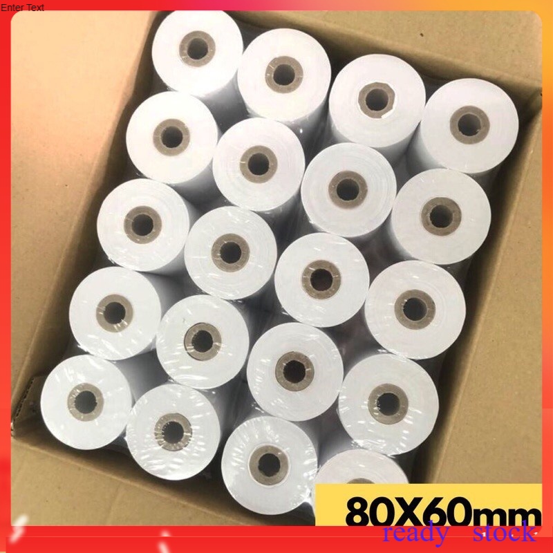 (10ROLL/PACK) 80 x 60 gulung Kertas Terma kertas resit roll thermal ...