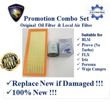 [Combo] Proton Oil Filter & Air Filter for BLM/FLX/Iriz/Persona/Preve ...