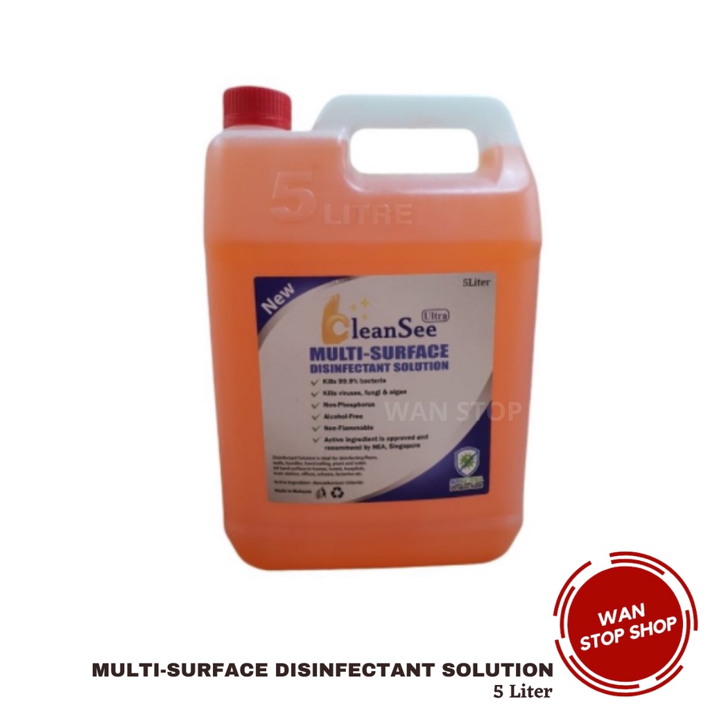 5L MultiSurface Disinfectant Solution 0 Alcohol Sanitizer Non Alcohol