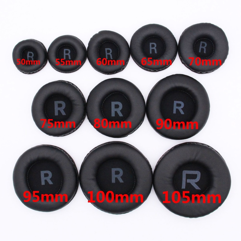 Round Headphones Ear Pads 50mm 55mm 60mm 65mm 70mm 75mm 80mm 90mm 95mm ...