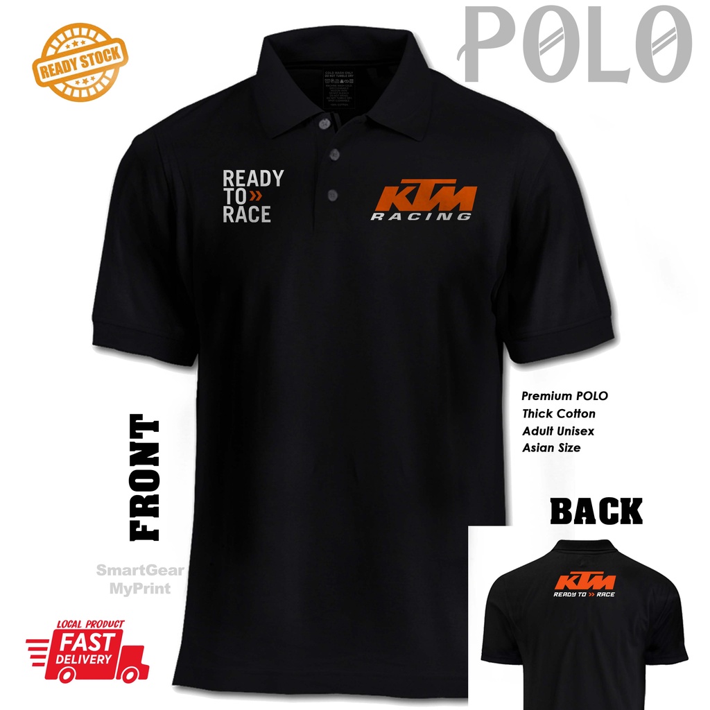 POLO KTM Racing Cotton Collar Shirt | Shopee Malaysia
