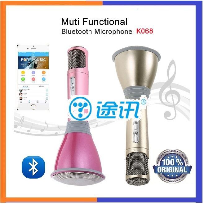 ORIGINAL TUXUN K068 Karaoke Bluetooth Microphone Speaker Shopee