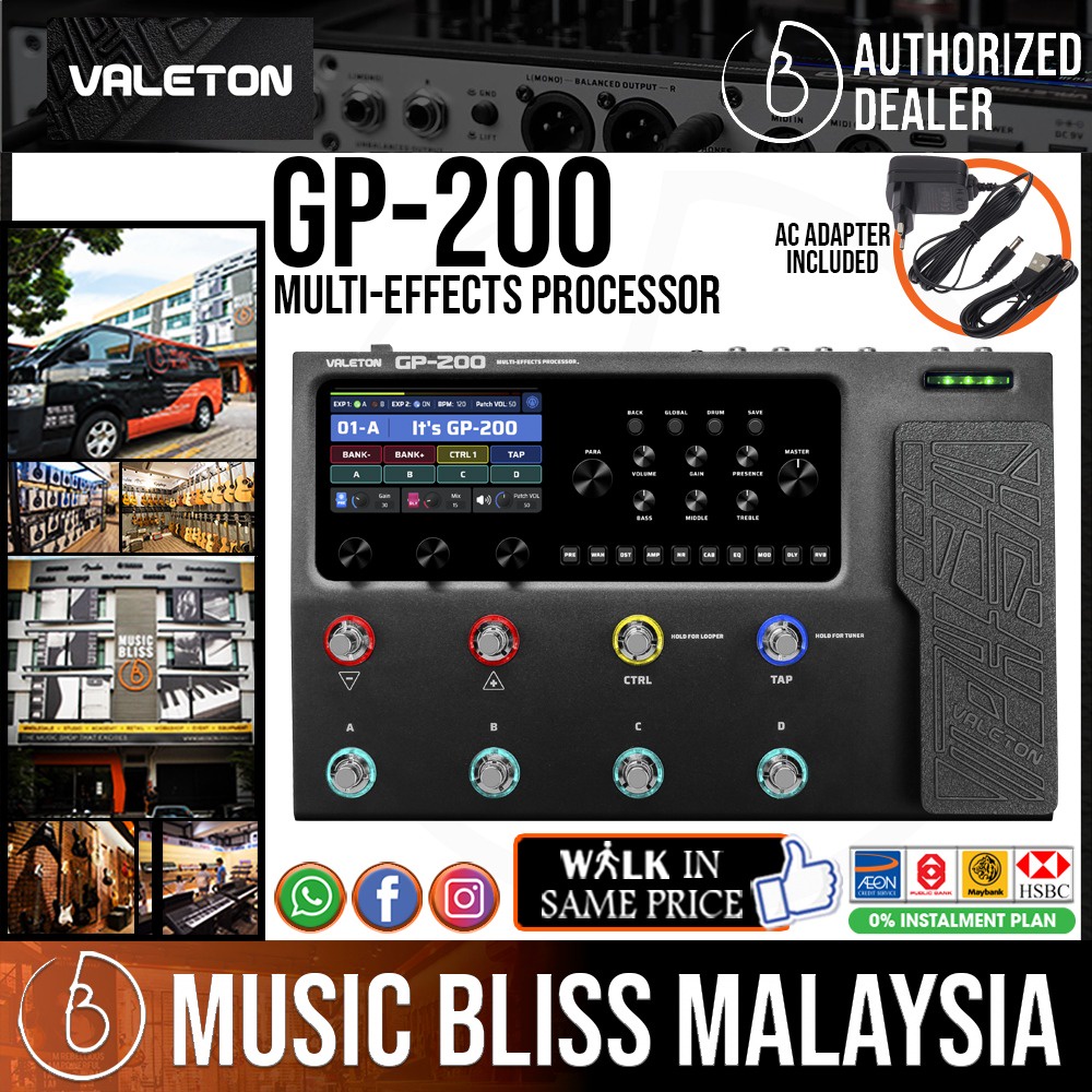 Valeton GP-200 Multi-Effects Processor (GP200) | Shopee Malaysia