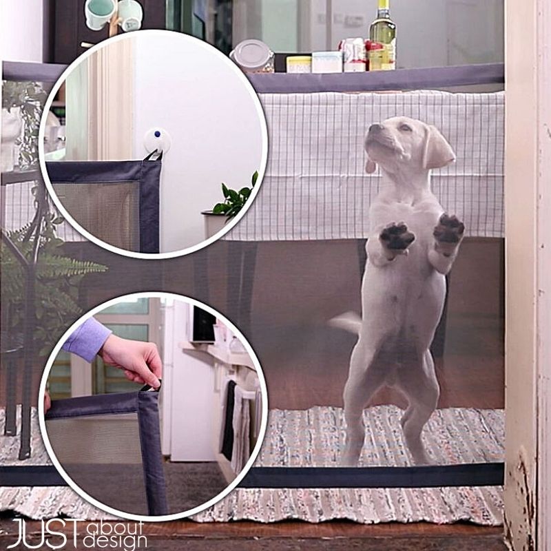 Pagar Jaring Puppy Cat Home Railing Isolation Safety Gate Portable ...