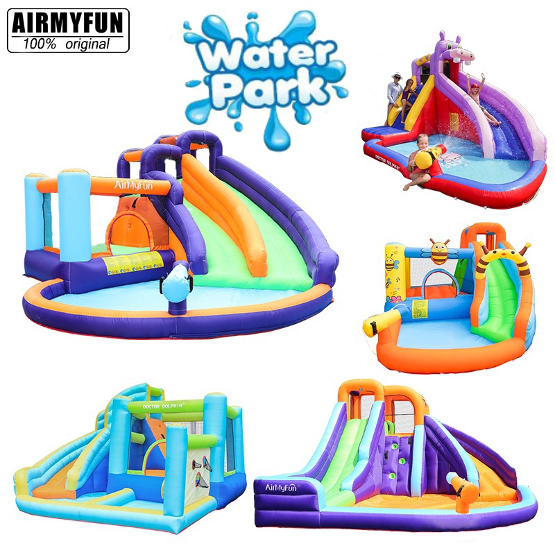 Inflatable slide bouncy castle Playground pool AirMyFun | Shopee Malaysia