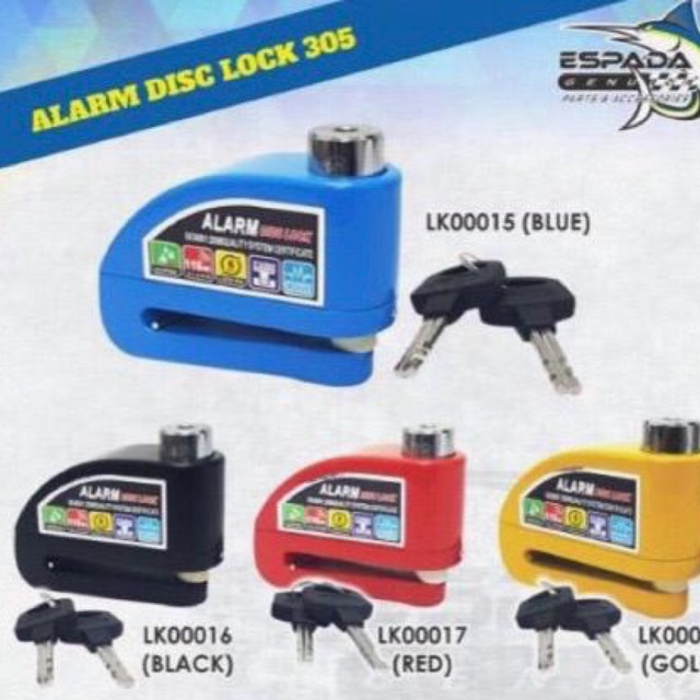 ALARM DISC LOCK VERY LOUD ALARM ORIGINAL CNC ALLOY THROTTLE MOTO