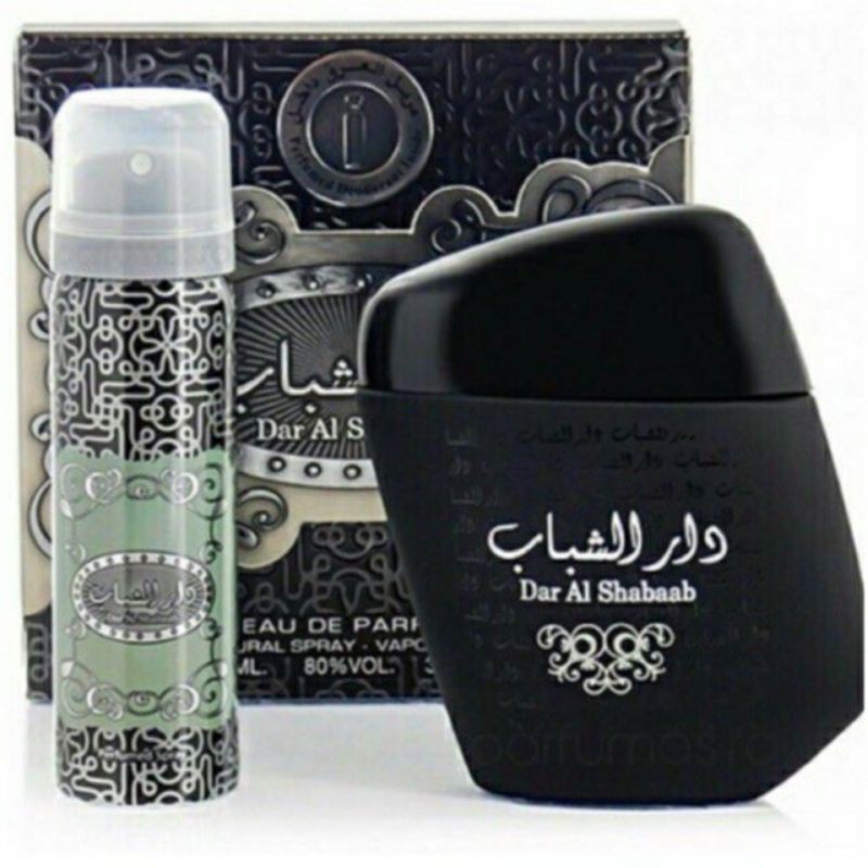 Dar al shabaab perfume for him 100 ml EDP+ free body spray👨🏻 | Shopee ...