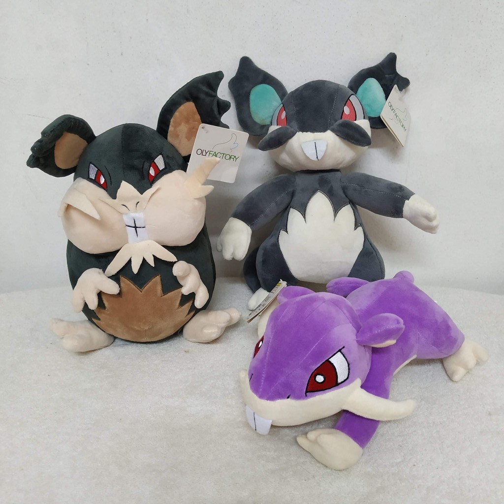 READY STOCK IN MALAYSIA Alola Rattata Raticate Pokemon Plush Baby Animals Soft Stuffed Toys Dolls Gifts Patung Shopee Malaysia