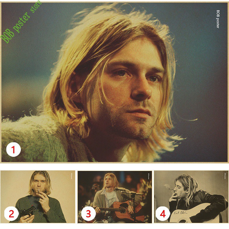 Vintage Paper Retro Nirvana Kurt Cobain Poster | Shopee Malaysia