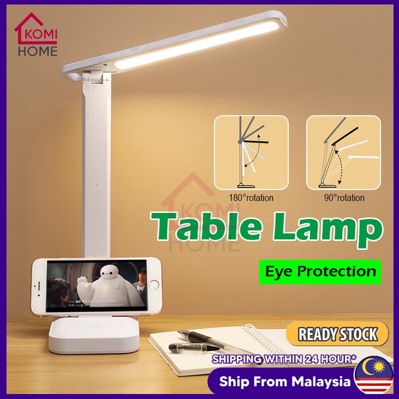 LED Desk Lamp USB Touch Dimming Table Light Eye Protection Rechargeable ...