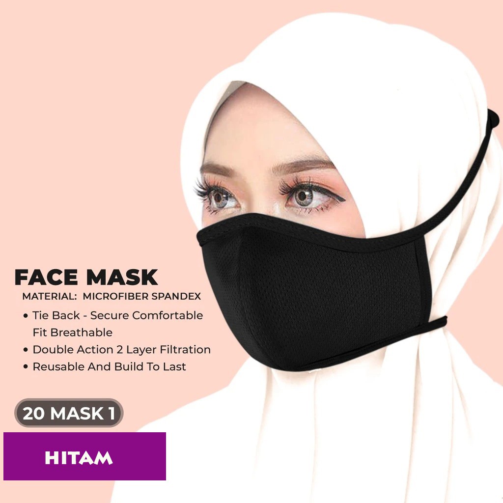 Special Clearance - Face Mask muslimah tali belakang Fabric anti ...