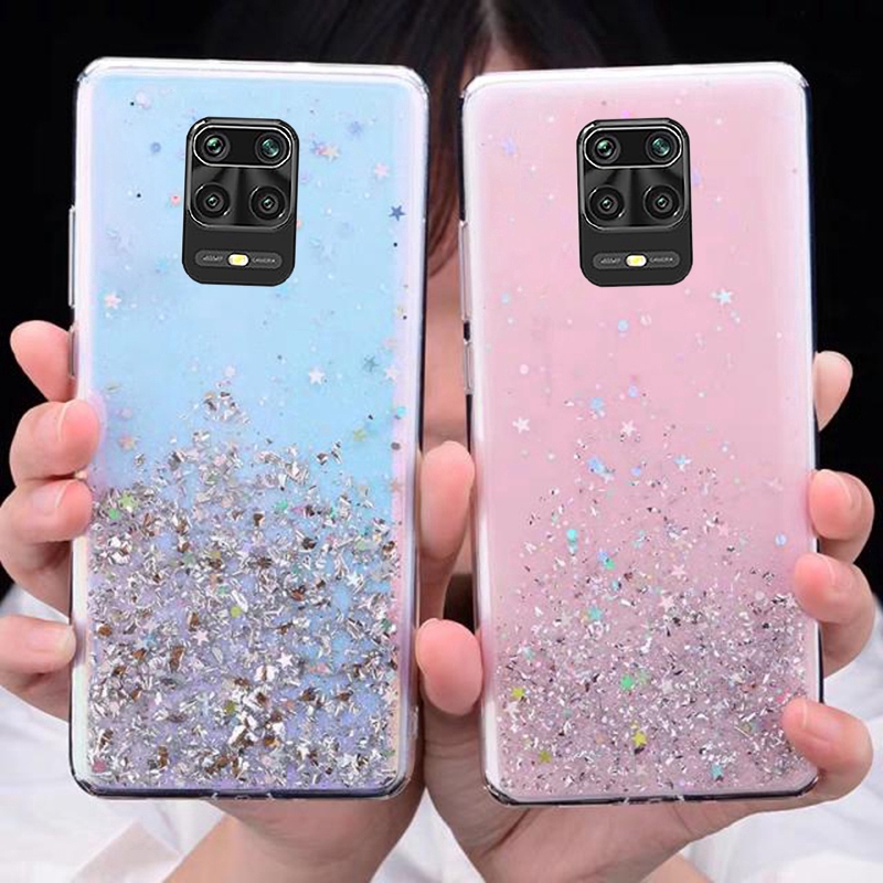 Redmi Note9S Glitter Bling Case Xiaomi Redmi Note 9S Redmi 9A 9C Soft  Clear Back Cover Redmi Note 9S S Case