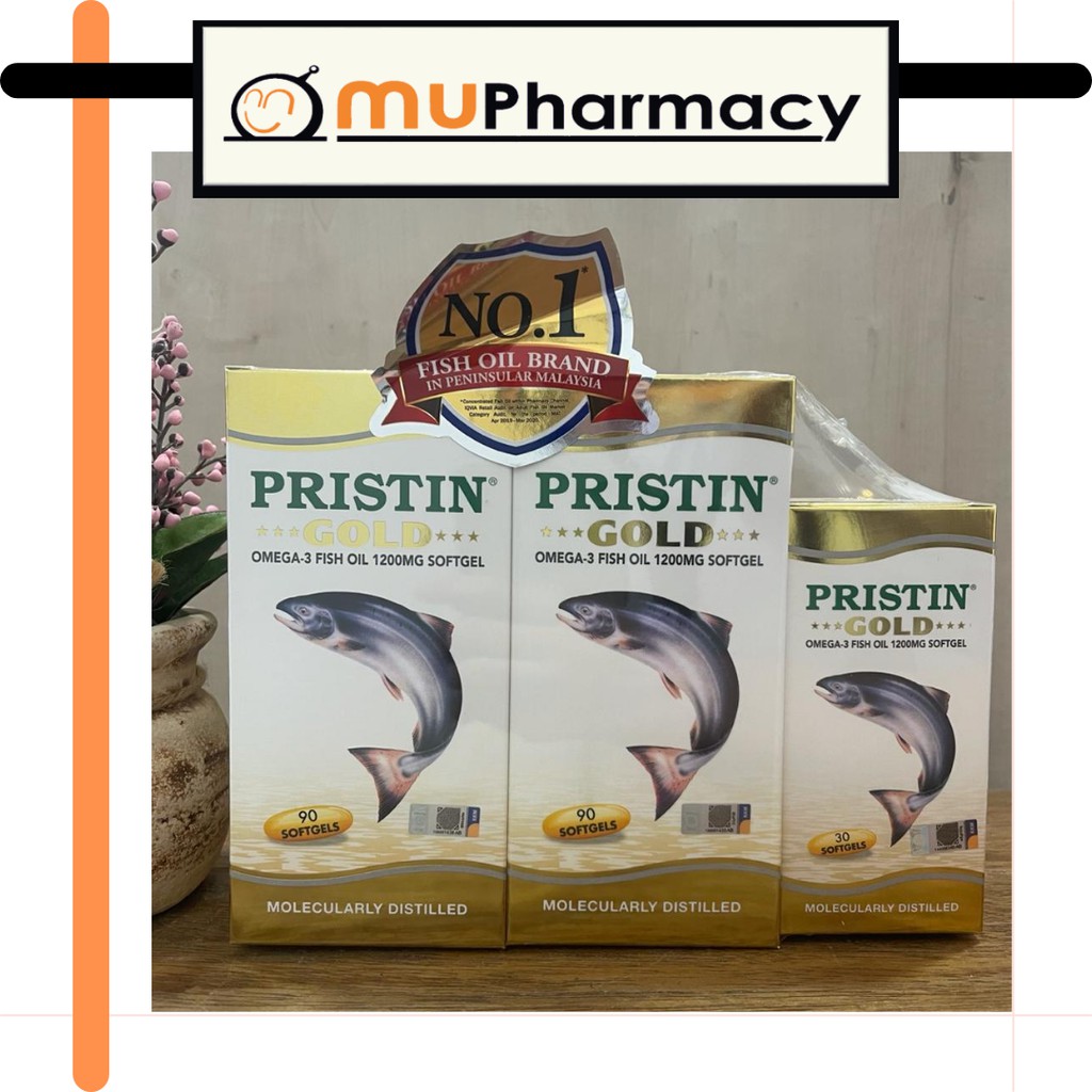 Pristin Gold Omega-3 Fish Oil 1200MG Softgel (2X90'S + 30'S) (EXP: 03/ ...